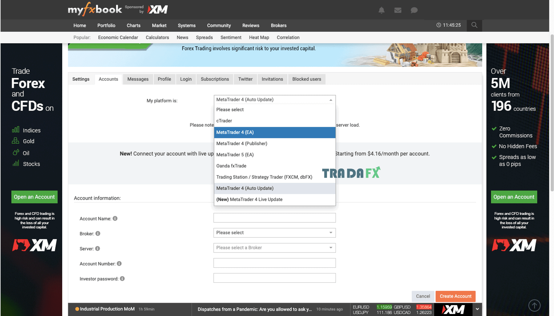 Myfxbook Là Gì? Bán Tín Hiệu Trên Myfxbook Và Cách Autotrade 22 Hướng dẫn liên kết tài khoản giao dịch vào Myfxbook